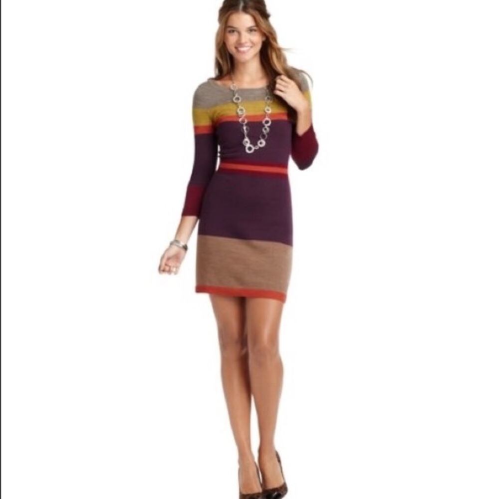 Striped sweater dress